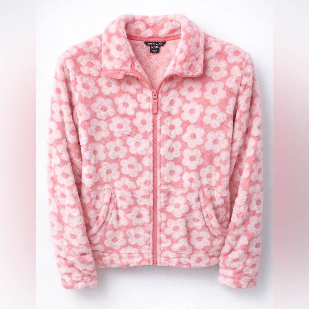 Swiss Tech Pink and White Floral Hoodie